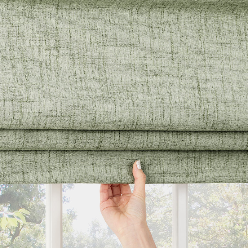 Store romain 100% occultant et sans soleil Sun Zero Somerton, Vert sauge, L 31 po x L 64 po