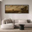 «Rustic Countryside», campagne rétro, paysage de rivière, rétro, très grande œuvre d'art, art mural-100937118-111568263