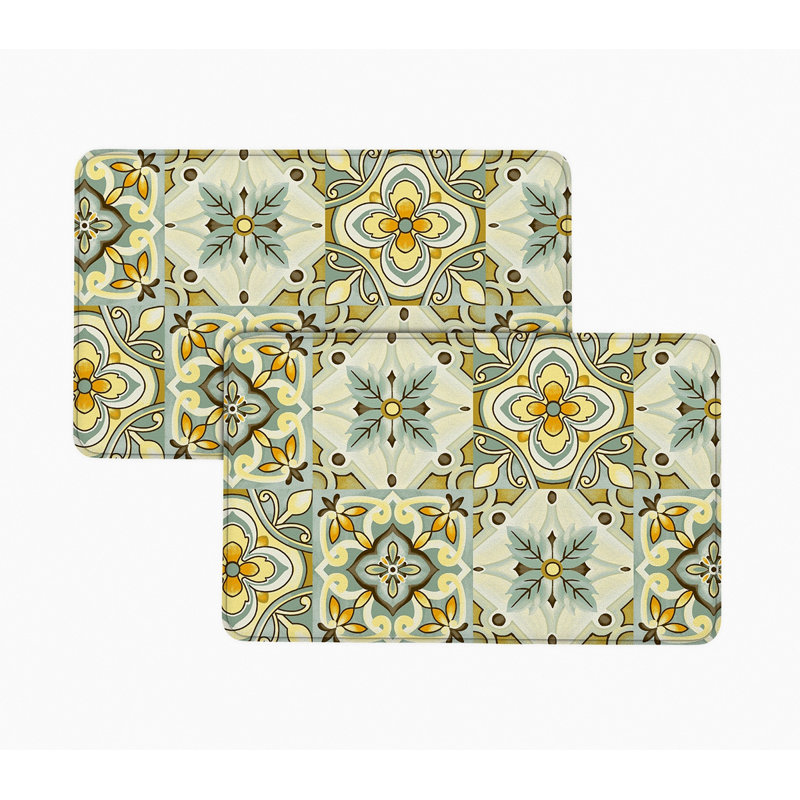 Bibb Home Anti Fatigue Foam Kitchen Mat, Rectangle 1'3" x 1'6"