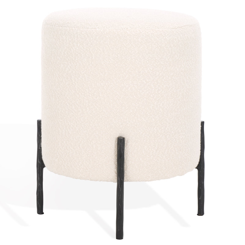 Aodan Round Standard Ottoman, Black