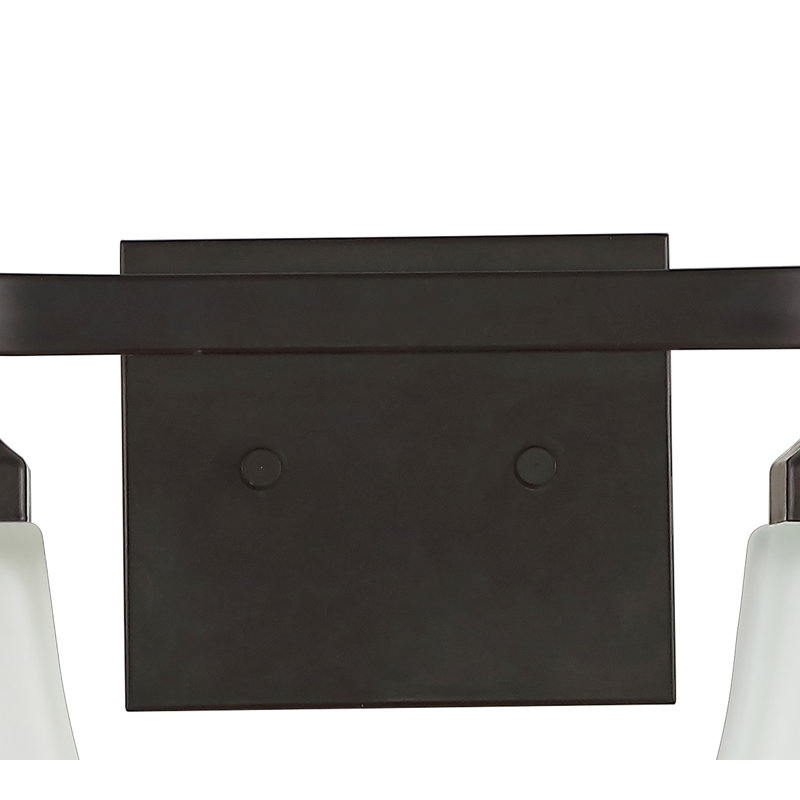 Éclairage pour meuble-lavabo à DEL moderne en fer / verre Rimini, Bronze frotté à l'huile, 2