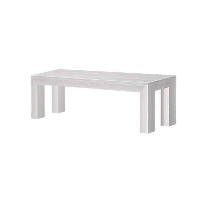 Linzy Modern Wood Bench, White
