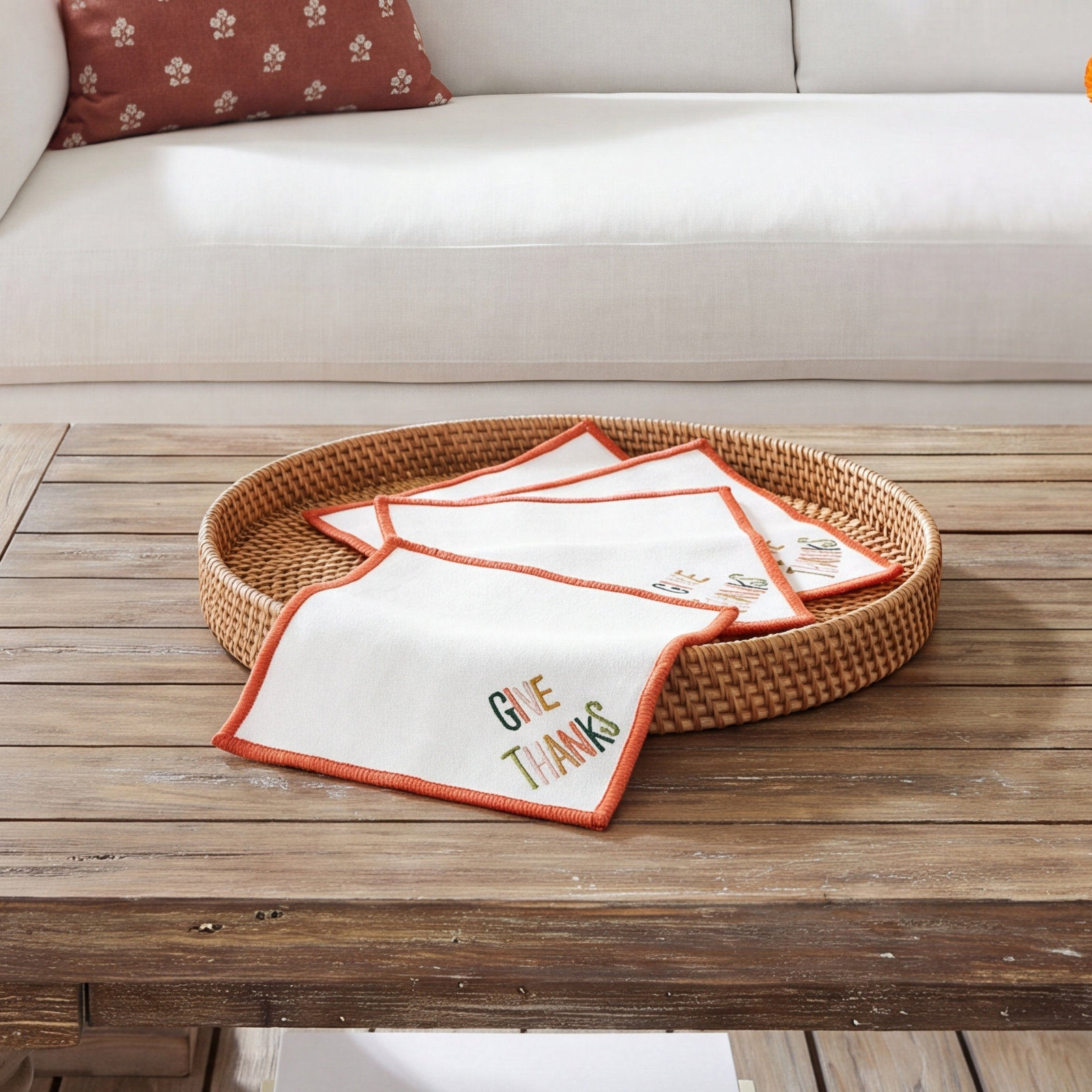 Give Thanks Cocktail Napkins Set