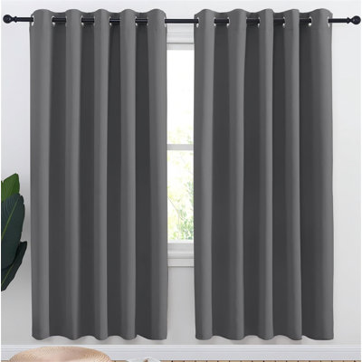 Thermal Insulated Blackout Drapery Panels 2 Panels, 70X72 Inch, Gray