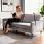 Canapé moderne pour causeuse pour le salon, fauteuil inclinable en chenille, housse amovible, coussins à ressorts, structure en bois massif, assemblage facile pour les petits espaces