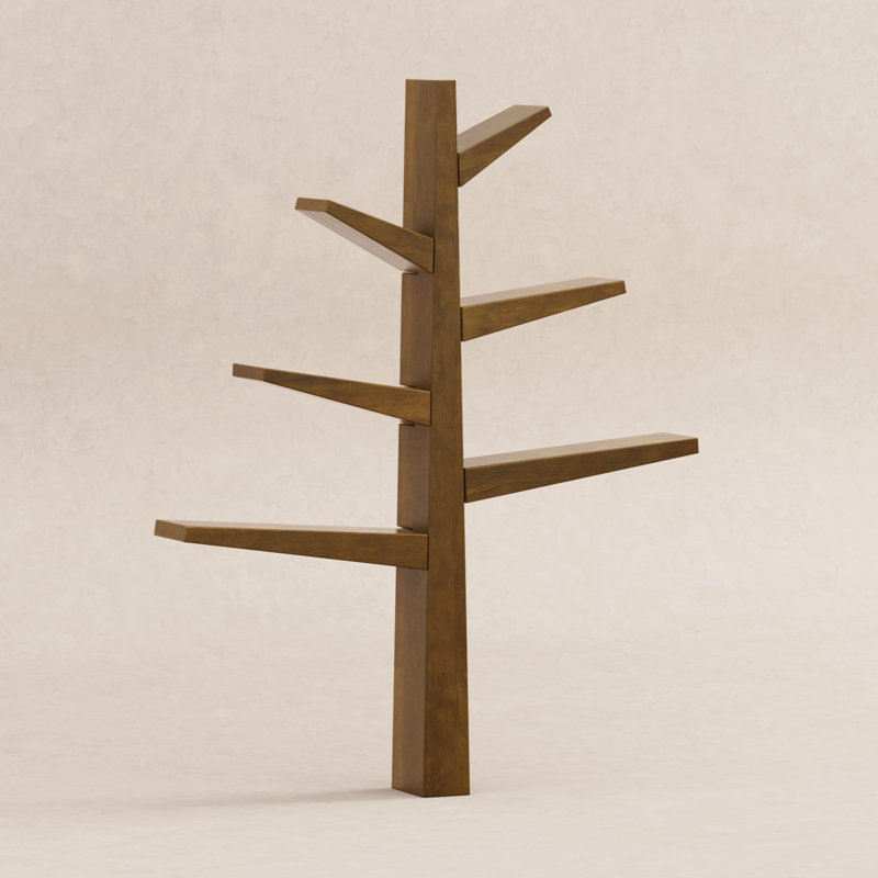 Spruce Tree 51" H x 41" W Kids Bookcase, Natural Walnut