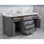 72" Palace Collection Quartz Carrara Cashmere Grey Bathroom Vanity Set With Hardware And F2-0012 Faucets in Chrome Finish-979452821-979452820-980833548
