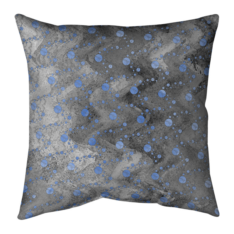 Housse et insert de coussin carré Katelyn Elizabeth Planets Stars, H 18 po x l 18 po, Bleu / noir, Pas de bourre