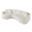 122.04 Inch Oversized Sectional Sofa, Modern Couch With Chaise, Comfy Sofa Couch With Left  Facing Chaise, White Corduroy Sofa-2131301256-2131301257