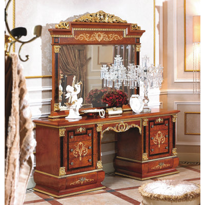Infinity Furniture Import E-38 Dresser and Mirror Set