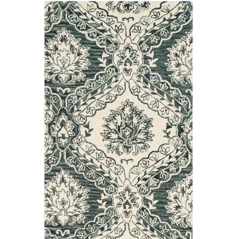 Ferrera Hand-Tufted Wool Gray/Black Area Rug, Runner 2'3" x 8'