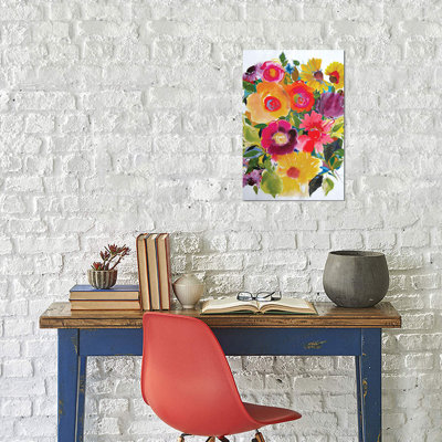 Purple Zinnias by Kim Parker - Wrapped Canvas Giclée Art Print