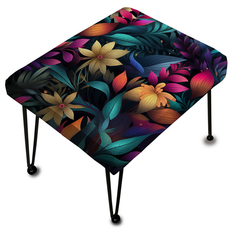Motif botanique Neon Foliage - Repose-pieds rectangulaire botanique