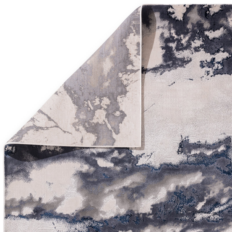Aurora AU02 Cloud Metallic Area Rug, Rectangle 120 x 170 cm, Blue