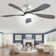 52" Damecia 5-Blade Gold Modern Ceiling Fan with LED Light and Remote Control