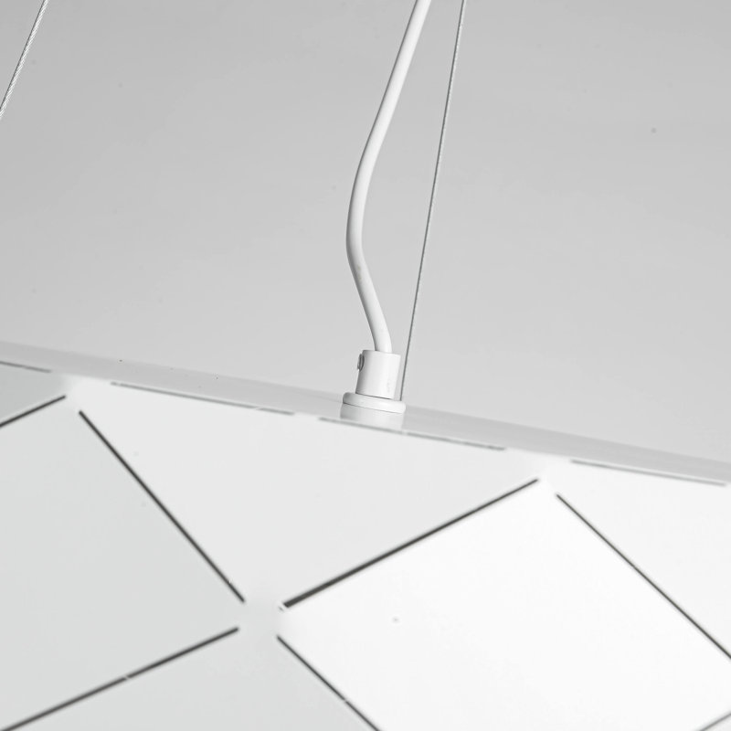 Meira 3 - Light Geometric Pendant, White