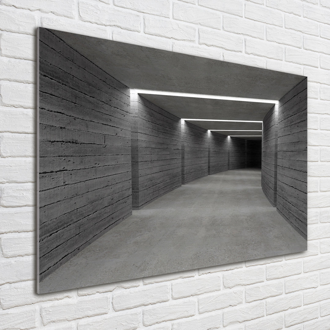 Concrete Tunnel - Unframed Art Prints on Glass