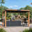 Briarwood 6 FT. X 12 FT. Premium Cedar Wood And Slope Steel Hardtop Grill Pavilion Gazebo With Charging Socket,Storage Shelf And Hook  Accessory