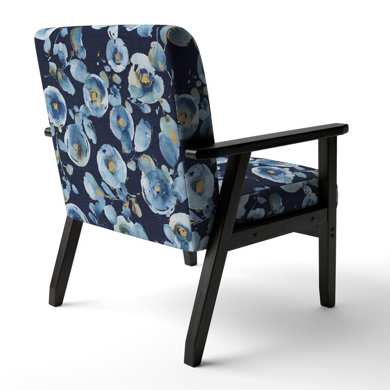 Interlochen - Motif de fleurs Indigold - Fauteuil rembourré à motif floral