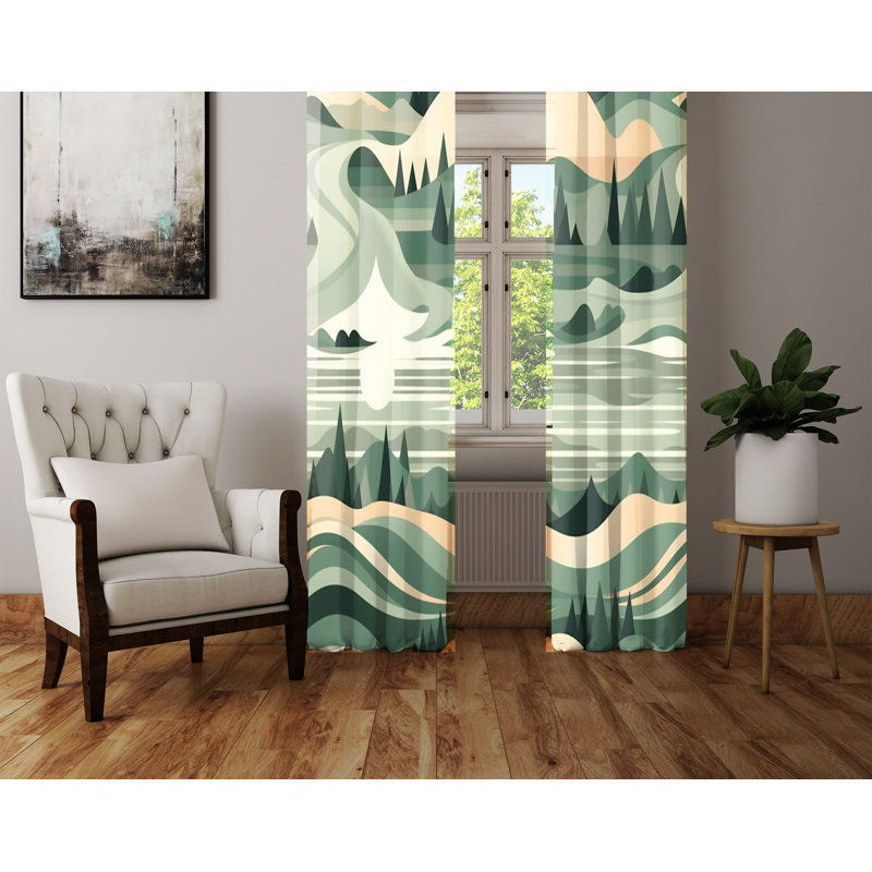 Paire de rideaux semi-transparents en polyester Betrice, L 20 po x L 82 po