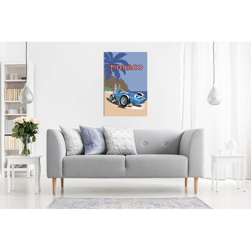 Monaco F1 - Wrapped Canvas Print, 31cm H x 20cm W