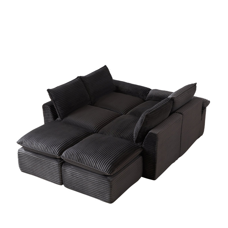 Canapé modulaire en velours côtelé Modern