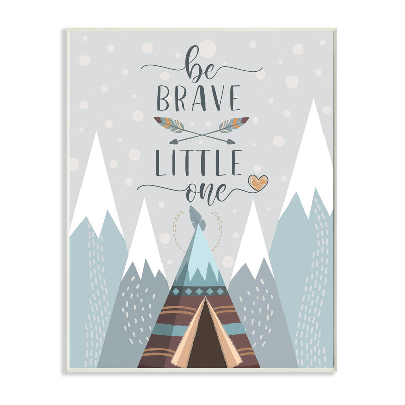 Tipi Brave Little One, H 15 po x l 10 po x P 0,5 po, Plaque murale