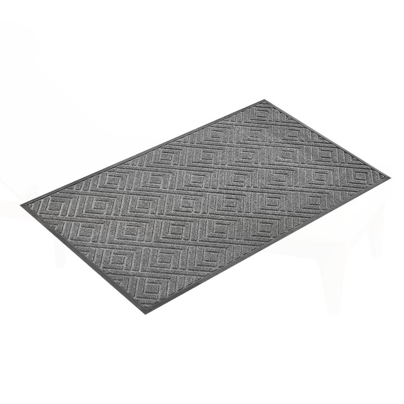 Front Door Mat, 61.5 x 36 in Commercial Floor Mat for Indoor and Outdoor, Modern Stylish Carpet with TPE Backing, Heavy Duty Washable Entry Industrial Tawanya for Hallway, Balcony, Garage, Grey