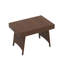Table d'appoint pliante en osier Brinson-70471531