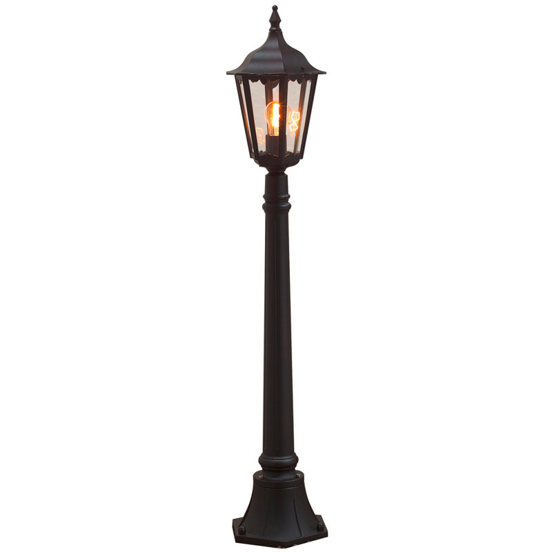 Firenze Transparent Pier Mount Light, 55 cm H, Black