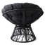 Chaise d'appoint pivotante en osier avec coussin-20740862