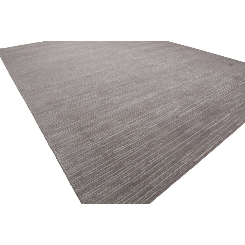 Tapis brun noué à la main Ritz, Rectangle 9 pi x 12 pi