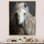 «White Horse Subtle Whispers - Animal Wall Art Living Room»
