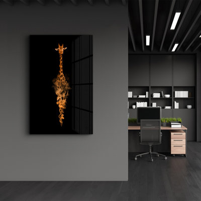 Élégante peinture murale en verre trempé de 13,8 po x 21,7 po | 100% verre trempé, épaisseur: 0,16 pouce | Imprimé UV pour des couleurs éclatantes | Parfait pour la décoration intérieure, le salon et les espaces de bureau