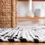 Tapis rayé kilim ivoire / noir STK203A-274072110
