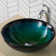 Nature Series Glass Circular Vessel Bathroom Sink with Faucet