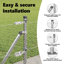 Vidaxl Fence With Posts PVC-Coated Steel-116797866-116797868