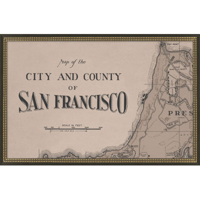 San Francisco, grille rétro carte A