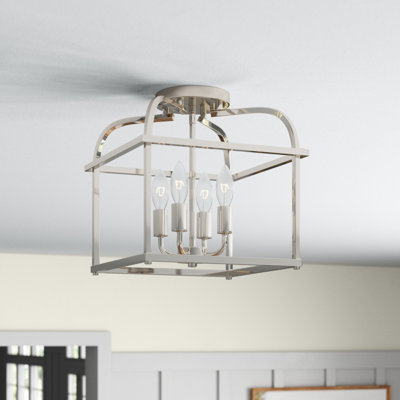 Condor 4-Light Ceiling Light in Polished Nickel