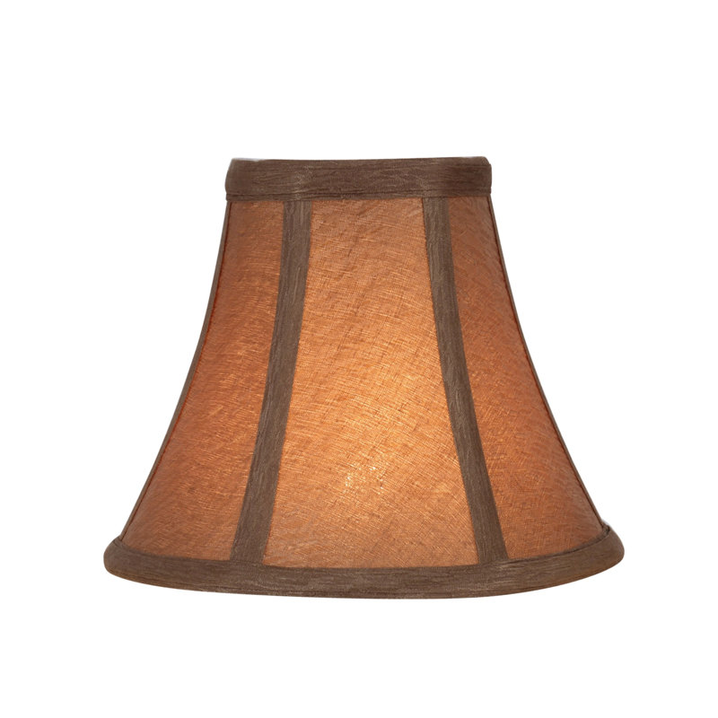 Set of 9 Beige Jacquard Fabric Bell Lamp Shades