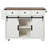 53.7" Farmhouse Kitchen Island With Power Outlet, Drop Leaf, Spice Rack & Sliding Barn Doors – Rolling Storage Cart On Wheels-1672666541