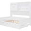 Lit de jour double en bois avec lit gigogne simple, tablette - armoire moderne et taille Design, blanc-1818752180-1818752187-1818752182