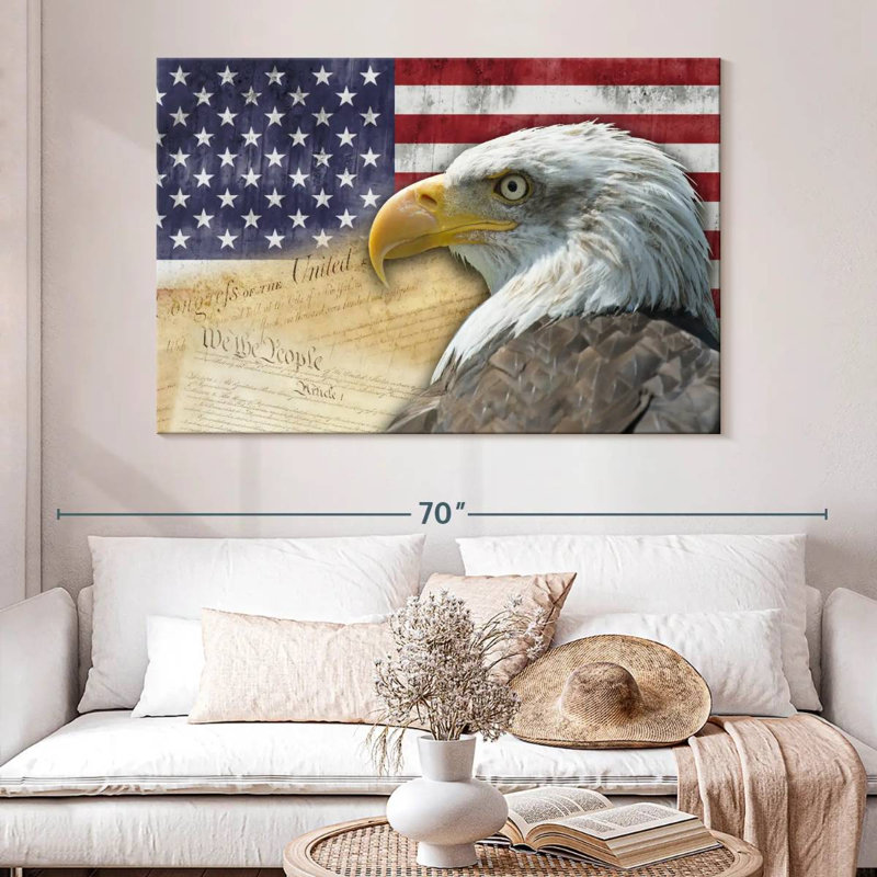 American National Eagle, 34" H x 51" W
