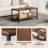 31.5" Modern 2-Tier Coffee Table with Open Storage Shelf & Industrial Metal Frame (132 lbs Capacity)