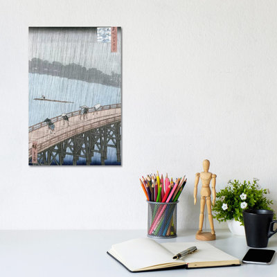 Sudden Shower Over Shin-Ohashi Bridge And Atake by Utagawa Hiroshige - Wrapped Canvas Gallery-Wrapped Canvas Giclée