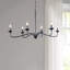 Luminaire suspendu en acier 6 lumières Azareth