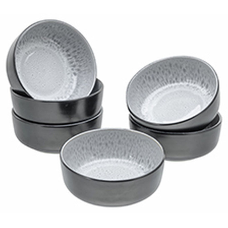 Creatable, 21523, Serie Nordic Fjord Frost, 6-teiliges Geschirrset, Müslischalen Set Aus Steinzeug