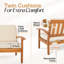 Laurent Acacia Outdoor Loveseat with Cushion