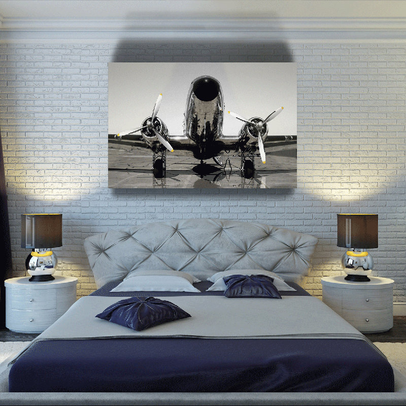 « the 60 », reproduction de photo sur toile en noir/argenté musée quality