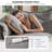 Amabilia L Shaped Upholstered Boneless Corner Modular Sectional Sofa Cloud Couch - Chenille Fabric-951997444-951997443